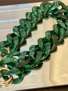 Green Acrylic Chain Handbag Chain NEW